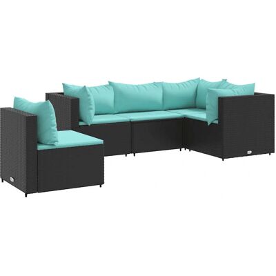 VidaXL Gartenmöbel-Set - Schwarz - Lounge-Modul VidaXL Gartenmöbel-Set - Schwarz - Lounge-Modul