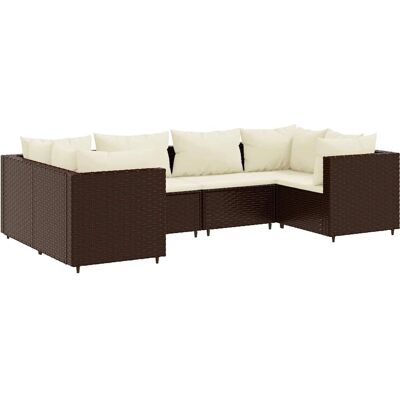 vidaXL Gartenmöbel-Set - Braun und Creme - Garten, Terrasse vidaXL Gartenmöbel-Set - Braun und Creme - Garten, Terrasse