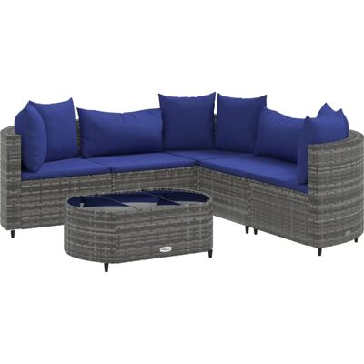 VidaXL Gartenmöbel-Set - Schwarz - Outdoor furniture set VidaXL Gartenmöbel-Set - Schwarz - Outdoor furniture set