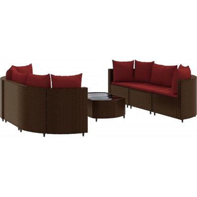 VidaXL Gartenmöbelset - Schwarz - 7-tlg. Sofagarnitur mit Kissen VidaXL Gartenmöbelset - Schwarz - 7-tlg. Sofagarnitur mit Kissen