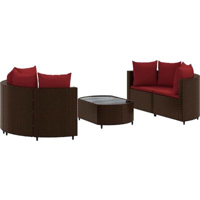 VidaXL Gartenmöbel-Set - 3308445 - Ecksofa, Kissen, Glastisch VidaXL Gartenmöbel-Set - 3308445 - Ecksofa, Kissen, Glastisch
