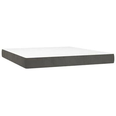 vidaXL 4016625 Matelas à ressorts ensachés - Velours gris - Matelas vidaXL 4016625 Matelas à ressorts ensachés - Velours gris - Matelas