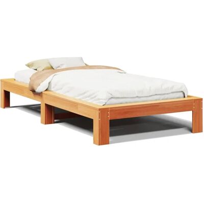 vidaXL Bedframe - 90x190 cm - Massief Dennenhout - Rustiek Bruin - Bedframe vidaXL Bedframe - 90x190 cm - Massief Dennenhout - Rustiek Bruin - Bedframe