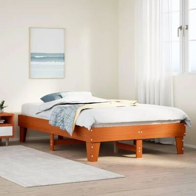 vidaXL Sänginrunko ruskea 120x200cm Massiivipuun mänty - Tuki ja Varastointi vidaXL Sänginrunko ruskea 120x200cm Massiivipuun mänty - Tuki ja Varastointi