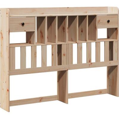 vidaXL Headboard with Storage 140 cm Solid Wood Pine - Headboard with Storage vidaXL Headboard with Storage 140 cm Solid Wood Pine - Headboard with Storage