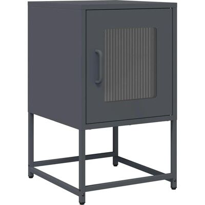 vidaXL Nachttisch Anthrazit 36x39x60,5 cm Kaltgewalzter Stahl - Nachttisch vidaXL Nachttisch Anthrazit 36x39x60,5 cm Kaltgewalzter Stahl - Nachttisch