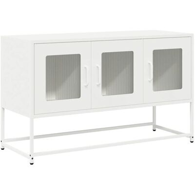 vidaXL Weißes TV-Schrank 100,5cm - Stahl Möbel vidaXL Weißes TV-Schrank 100,5cm - Stahl Möbel