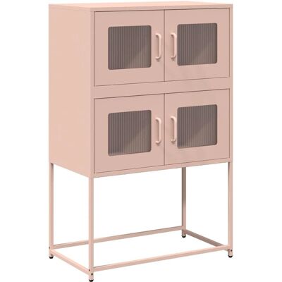 vidaXL Roze Dressoir 68x39x107 cm Staal vidaXL Roze Dressoir 68x39x107 cm Staal