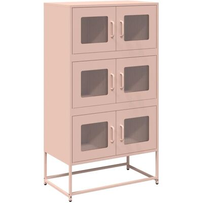 vidaXL Hoher Schrank Rosa Stahl - Sideboard vidaXL Hoher Schrank Rosa Stahl - Sideboard