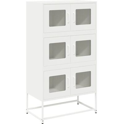 vidaXL Weißes Stahl Sideboard - Wohnzimmer Aufbewahrung vidaXL Weißes Stahl Sideboard - Wohnzimmer Aufbewahrung