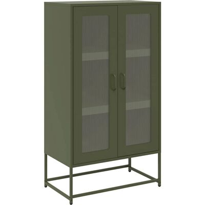 vidaXL Stalen Dressoir Olijfgroen - Dressoir vidaXL Stalen Dressoir Olijfgroen - Dressoir
