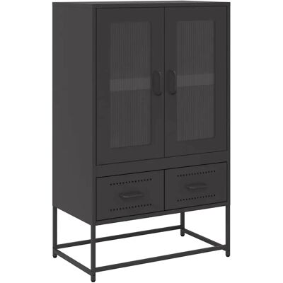 vidaXL 853362 Zwart Stalen Dressoir - Woonkamer vidaXL 853362 Zwart Stalen Dressoir - Woonkamer