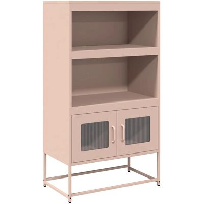 vidaXL 853369 Roze Stalen Sideboard - Woonkamer Opbergmeubel vidaXL 853369 Roze Stalen Sideboard - Woonkamer Opbergmeubel