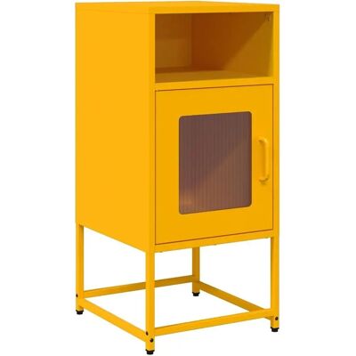 vidaXL Table de nuit Jaune Moutarde - Table de nuit - Publicité vidaXL Table de nuit Jaune Moutarde - Table de nuit - Publicité