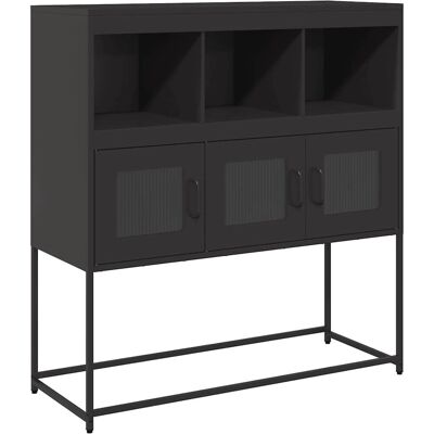 vidaXL Sideboard Schwarz 100,5x39x107 cm Stahl vidaXL Sideboard Schwarz 100,5x39x107 cm Stahl