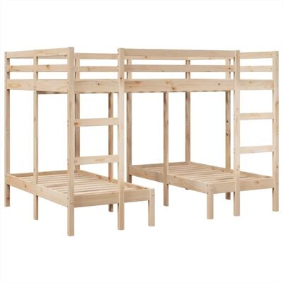 vidaXL Braune Triple-Hochbett - Kinderbett Raumwunder vidaXL Braune Triple-Hochbett - Kinderbett Raumwunder