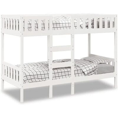 vidaXL Stapelbed Wit 90x190 cm Massief dennenhout - Bed vidaXL Stapelbed Wit 90x190 cm Massief dennenhout - Bed