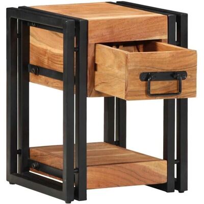 vidaXL Nachttisch Braun Massivholz Akazie - Nachttisch vidaXL Nachttisch Braun Massivholz Akazie - Nachttisch