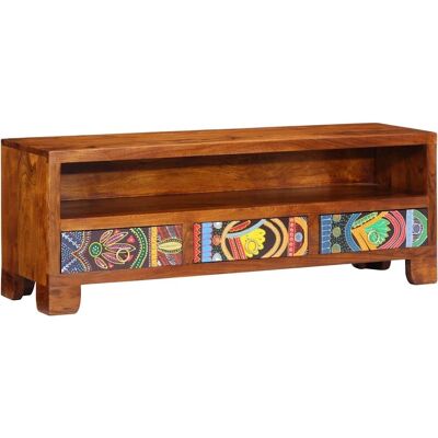vidaXL 110x30x40 cm Mehrfarbiger Massive Akazienholz TV-Schrank - TV Cabinet vidaXL 110x30x40 cm Mehrfarbiger Massive Akazienholz TV-Schrank - TV Cabinet