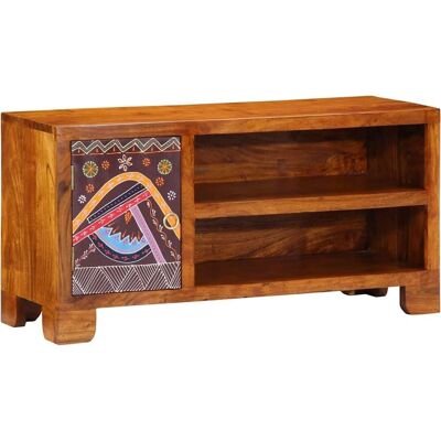vidaXL Mehrfarbiger Massivholz Akazien TV-Schrank - TV Sideboard vidaXL Mehrfarbiger Massivholz Akazien TV-Schrank - TV Sideboard