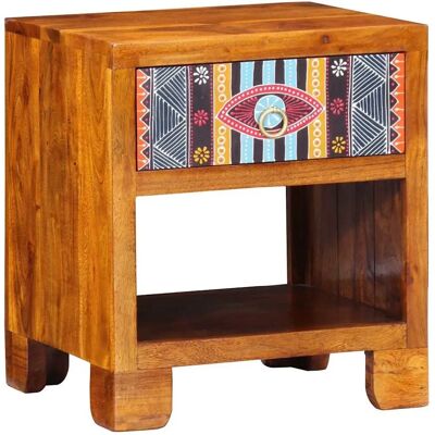 vidaXL Beistellschrank - Geometrisches Mango-Holz - Stauraum für Wohnzimmer oder Schlafzimmer vidaXL Beistellschrank - Geometrisches Mango-Holz - Stauraum für Wohnzimmer oder Schlafzimmer