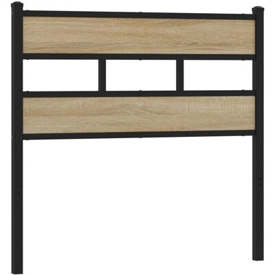 vidaXL hoofdbord Sonoma Eiken 80 cm IJzer en Gelamineerd Hout - Hoofdbord vidaXL hoofdbord Sonoma Eiken 80 cm IJzer en Gelamineerd Hout - Hoofdbord