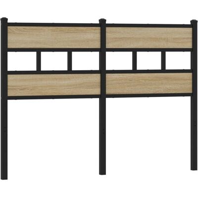 vidaXL Headboard Sonoma Oak 120 cm Iron and Wood - Headboard vidaXL Headboard Sonoma Oak 120 cm Iron and Wood - Headboard