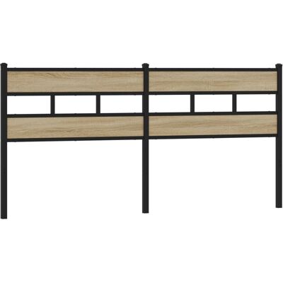 vidaXL Kopfteil Sonoma Eiche 180 cm Schwarz - Kopfteil vidaXL Kopfteil Sonoma Eiche 180 cm Schwarz - Kopfteil