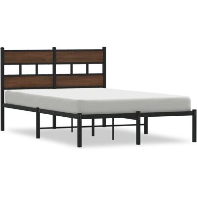 vidaXL Bettgestell - Braun Eiche - 120x200cm - Stahl vidaXL Bettgestell - Braun Eiche - 120x200cm - Stahl