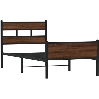 vidaXL Metallipeti Runkopuu Ruskea - 80x200cm - Tyypin Vuode vidaXL Metallipeti Runkopuu Ruskea - 80x200cm - Tyypin Vuode