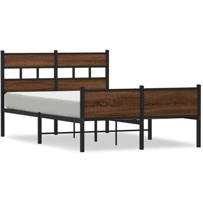 vidaXL Bettgestell Braun Eiche 120x190cm - Bett Typ vidaXL Bettgestell Braun Eiche 120x190cm - Bett Typ