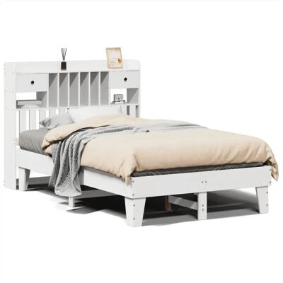 VidaXL Kieferbettgestell - Weiß - 140x190 cm - Stabil & Unterstützend VidaXL Kieferbettgestell - Weiß - 140x190 cm - Stabil & Unterstützend