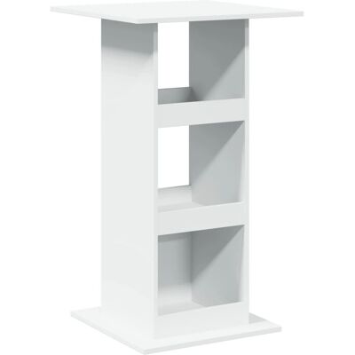 vidaXL White Engineered Wood Storage Bar Table - Kitchen/Dining Table vidaXL White Engineered Wood Storage Bar Table - Kitchen/Dining Table