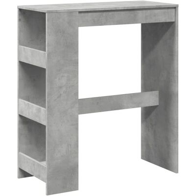 vidaXL Concrete Grey Bar Table with Racks - 90x40x103.5 cm vidaXL Concrete Grey Bar Table with Racks - 90x40x103.5 cm