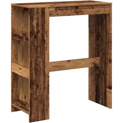 vidaXL Old Wood Bar Table with Racks - Kitchen/Dining Table vidaXL Old Wood Bar Table with Racks - Kitchen/Dining Table