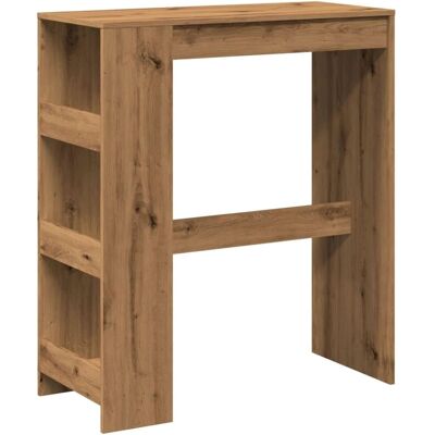 vidaXL Artisans Oak Bar Table with Racks - 90x40x103.5 cm vidaXL Artisans Oak Bar Table with Racks - 90x40x103.5 cm