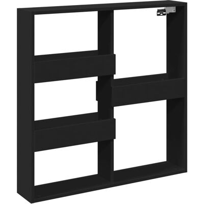 vidaXL Seinähylly Musta 80x15x80 cm Konstruktio Puu - Seinähylly vidaXL Seinähylly Musta 80x15x80 cm Konstruktio Puu - Seinähylly