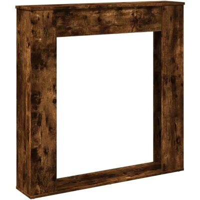 vidaXL Rookeiken haardomranding - Houtwerkstof 100x20x100 cm vidaXL Rookeiken haardomranding - Houtwerkstof 100x20x100 cm