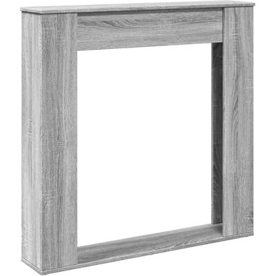 vidaXL Haardombouw grijs Sonoma 100x20x100 cm houtbewerking - Haardombouw vidaXL Haardombouw grijs Sonoma 100x20x100 cm houtbewerking - Haardombouw
