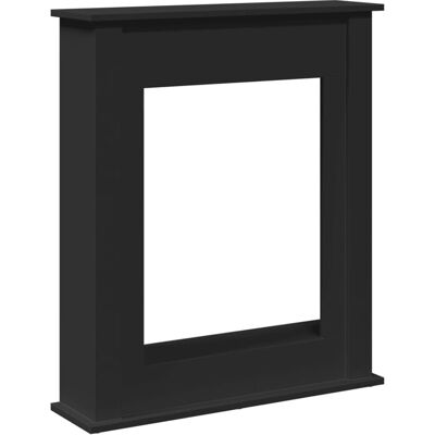 vidaXL Kaminumrandung Schwarz - Ingenieurholz - 75x20x87,5 cm - Kaminumrandung vidaXL Kaminumrandung Schwarz - Ingenieurholz - 75x20x87,5 cm - Kaminumrandung