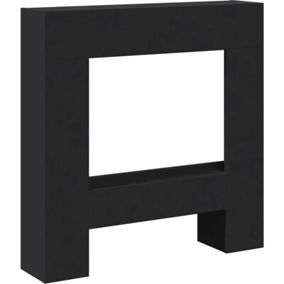 vidaXL - Haardombouw - 81x18x82 - cm - bewerkt - hout - zwart - Cheminée vidaXL - Haardombouw - 81x18x82 - cm - bewerkt - hout - zwart - Cheminée