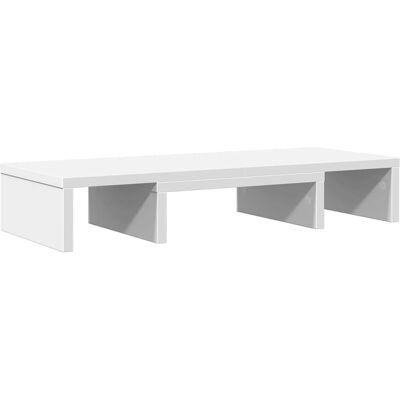 Support de moniteur vidaXL blanc réglable pour deux écrans - Publicité Support de moniteur vidaXL blanc réglable pour deux écrans - Publicité