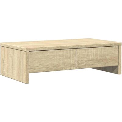 vidaXL Eikenhouten Monitorstand met Lades - Monitor Type vidaXL Eikenhouten Monitorstand met Lades - Monitor Type