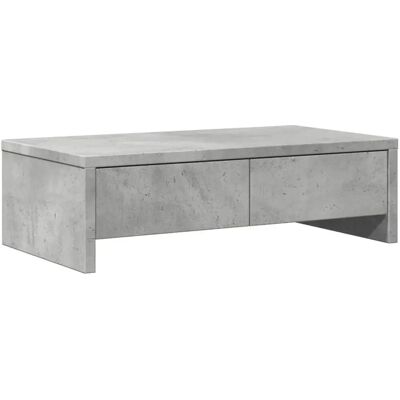 vidaXL Monitorständer mit Schubladen - 50x27x15 cm - Betonggrau - Monitor Stand vidaXL Monitorständer mit Schubladen - 50x27x15 cm - Betonggrau - Monitor Stand