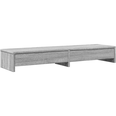 vidaXL Monitorstand met lades Grey Sonoma - Monitor verhoger vidaXL Monitorstand met lades Grey Sonoma - Monitor verhoger