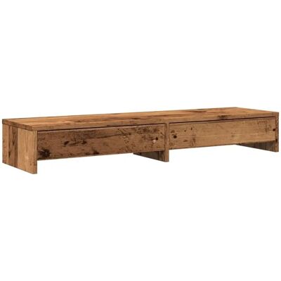vidaXL Oud Hout Monitorstand met Lades - Monitorstand met Lades vidaXL Oud Hout Monitorstand met Lades - Monitorstand met Lades