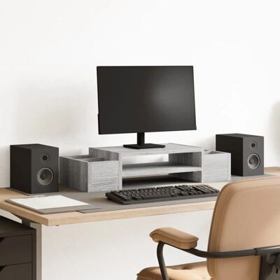 vidaXL Monitorständer in Grau Sonoma mit Stauraum vidaXL Monitorständer in Grau Sonoma mit Stauraum
