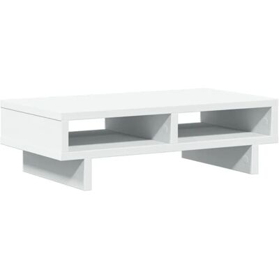 Support pour moniteur VIDAXL Blanc 50x27x15cm Bois d'ingénierie - Support de moniteur - Publicité Support pour moniteur VIDAXL Blanc 50x27x15cm Bois d'ingénierie - Support de moniteur - Publicité