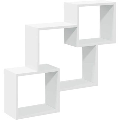 vidaXL Seinähylly 78x18x71 cm Valkoinen Integroidut Puu - Wall Cabinet vidaXL Seinähylly 78x18x71 cm Valkoinen Integroidut Puu - Wall Cabinet