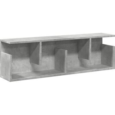 vidaXL Wandkast 100x20x30 cm Betongrijs Geëngineerd Hout - Muurkast vidaXL Wandkast 100x20x30 cm Betongrijs Geëngineerd Hout - Muurkast